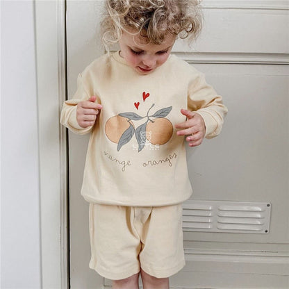 Sweat-shirt en coton imprimé mignon pour enfants, haut souple pour bébé