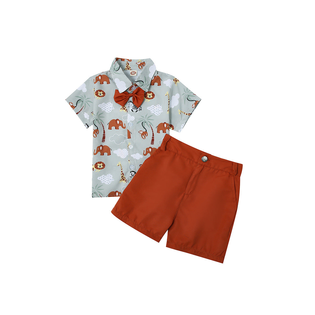 Costume chemise short à manches courtes pour enfants