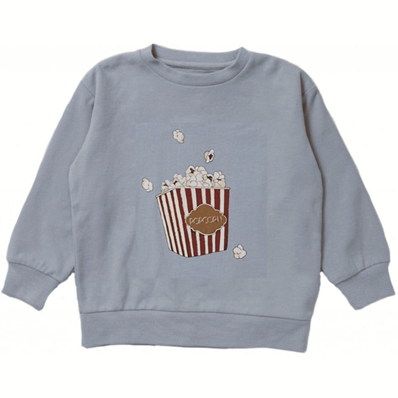 Sweat-shirt en coton imprimé mignon pour enfants, haut souple pour bébé