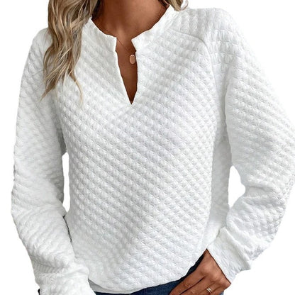 V-shaped Long Sleeve Sweatshirt