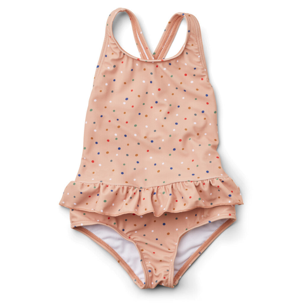 Girl's Polka Dot Cute Bikini Princess Swimsuit