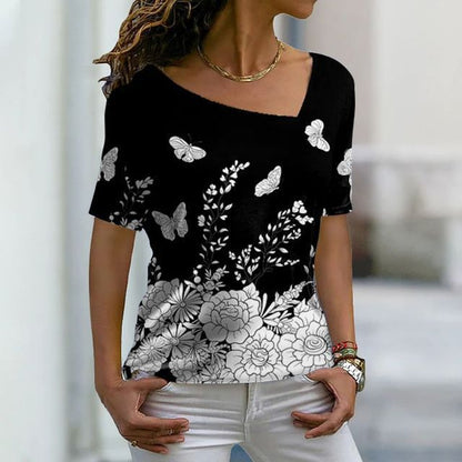 Fashion 3D Women's Printed Wear T-shirt Short Sleeve