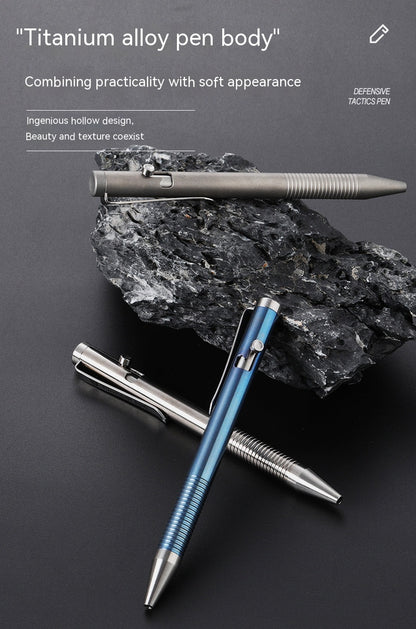 Titanium Alloy Tactical Pen Camping Self-defense