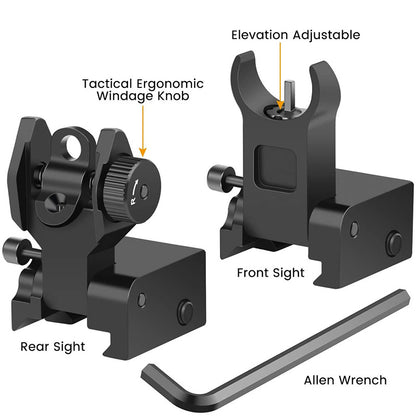 High Quality Front And Rear Tactical Folding Sights