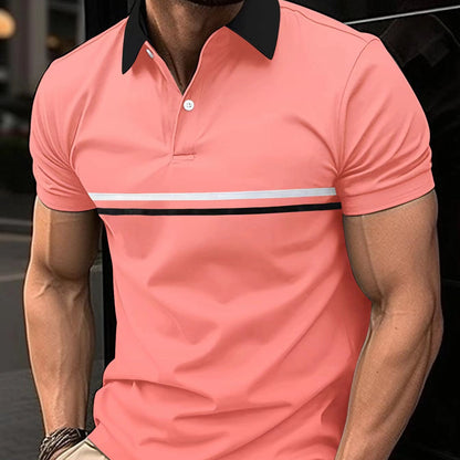 Polo Shirt Button Stitching Men's Sports