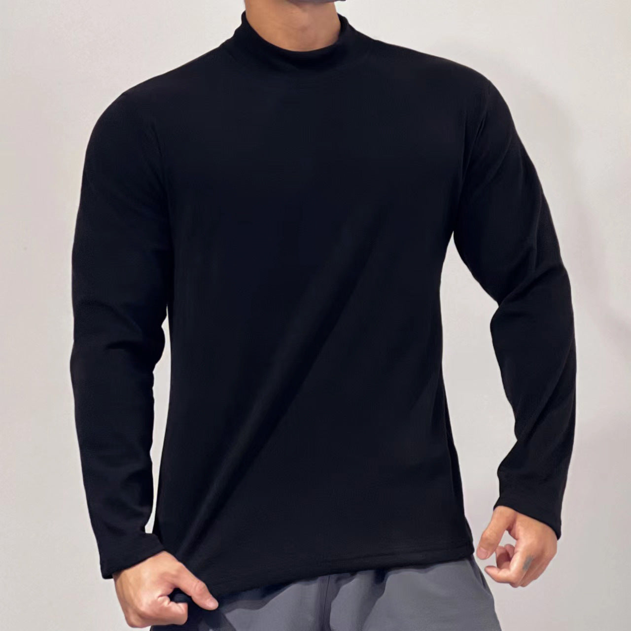 Men's Fashion Sports Casual Solid Color Long Sleeve