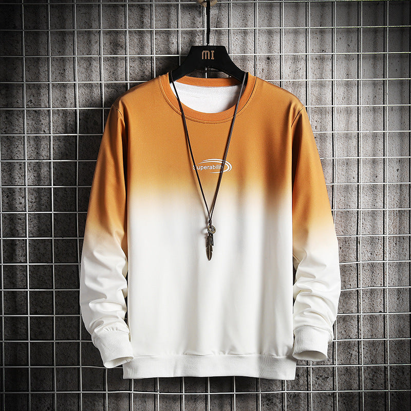Men's Personalized Gradient Letter Print Trendy Top
