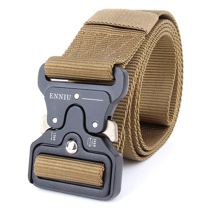 Men's Outdoor Tactical Belt With Alloy Buckle