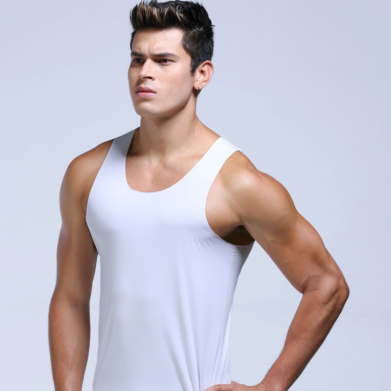 Workout Sleeveless Men's I-shaped Vest Ice Silk Light Bottoming Shirt