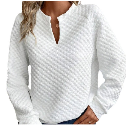 V-shaped Long Sleeve Sweatshirt