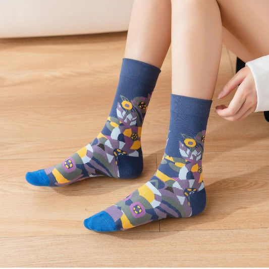 Women's Retro Spring And Autumn Cotton Sock