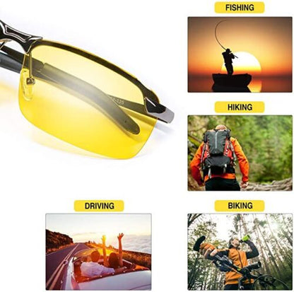 Lunettes de vision polarisées HD pour conduite nocturne, pour hommes et femmes, lunettes de soleil aviateur