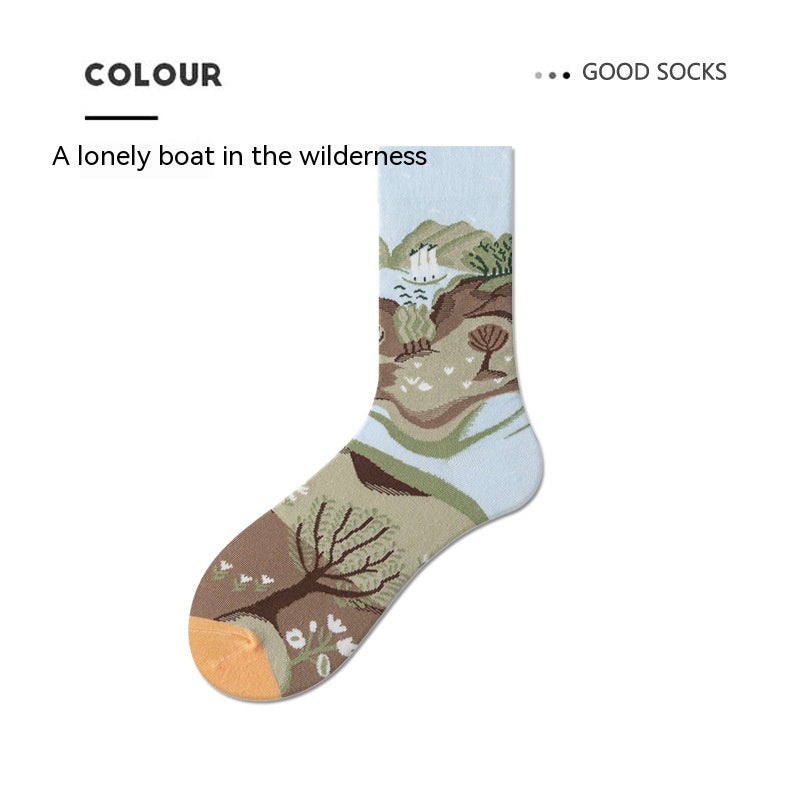 European And American Autumn And Winter Cotton Ins Tube Socks