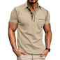 Men's Short Sleeve Polo Shirt Henry T-shirts - Casual Summer Quick Dry Top - Breathable Cotton Blend Knit Tee Sports Street Fashion Top