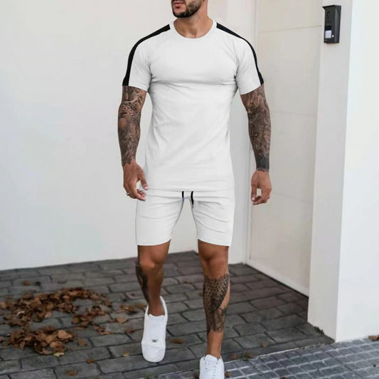 Men's Short Sleeve Shorts Suit Sports Suit