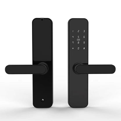 Wooden Door Fingerprint Lock Graffiti Pass