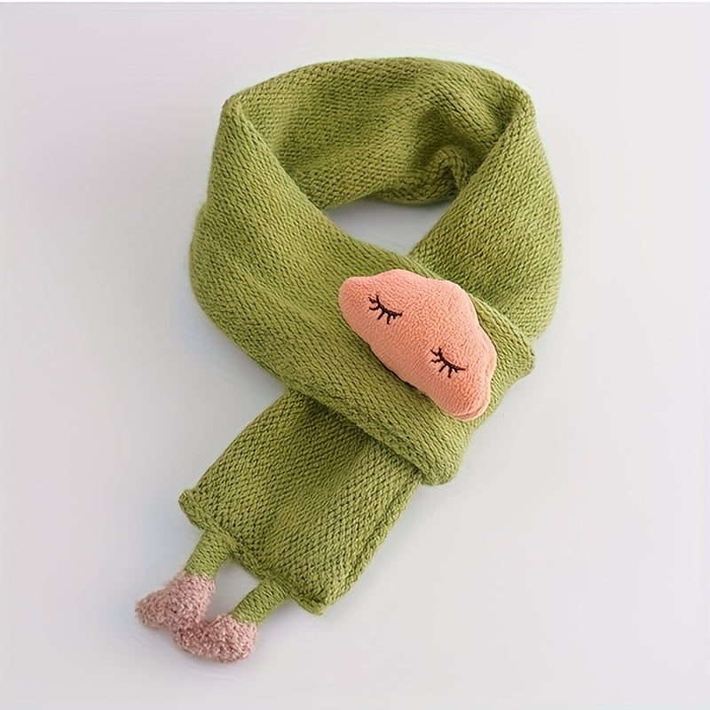 Children's Scarf, Girls Warm Knitted Scarf, Cute Cloud Neck Scarf For Autumn And Winter Kids Scarf Soft Warm Knit Neck Warmer Winter Classic Scarf For Boys Girls