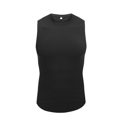 Wide Shoulder Bottoming Sleeveless Thread Vest For Men