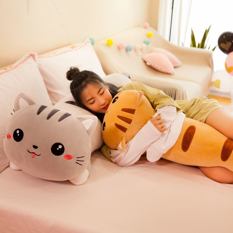 50/130 cm long cat pillow plush toy soft stuffed plush animal kids  gift home decor girl gift WJ290