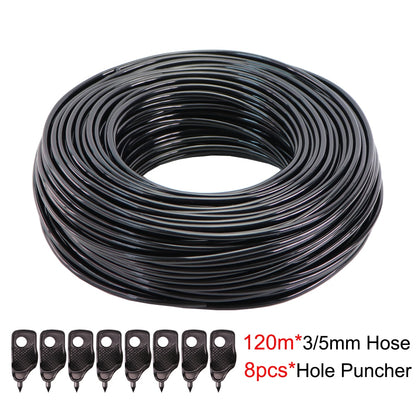 5-140m Garden Watering 3/5mm Hose Irrigation Pipe 1/8&#39;&#39; Tubing Greenhouse Bonsai Plant Flower Drip Arrow Dripper Sprinkler Tube