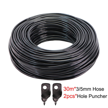 5-140m Garden Watering 3/5mm Hose Irrigation Pipe 1/8&#39;&#39; Tubing Greenhouse Bonsai Plant Flower Drip Arrow Dripper Sprinkler Tube