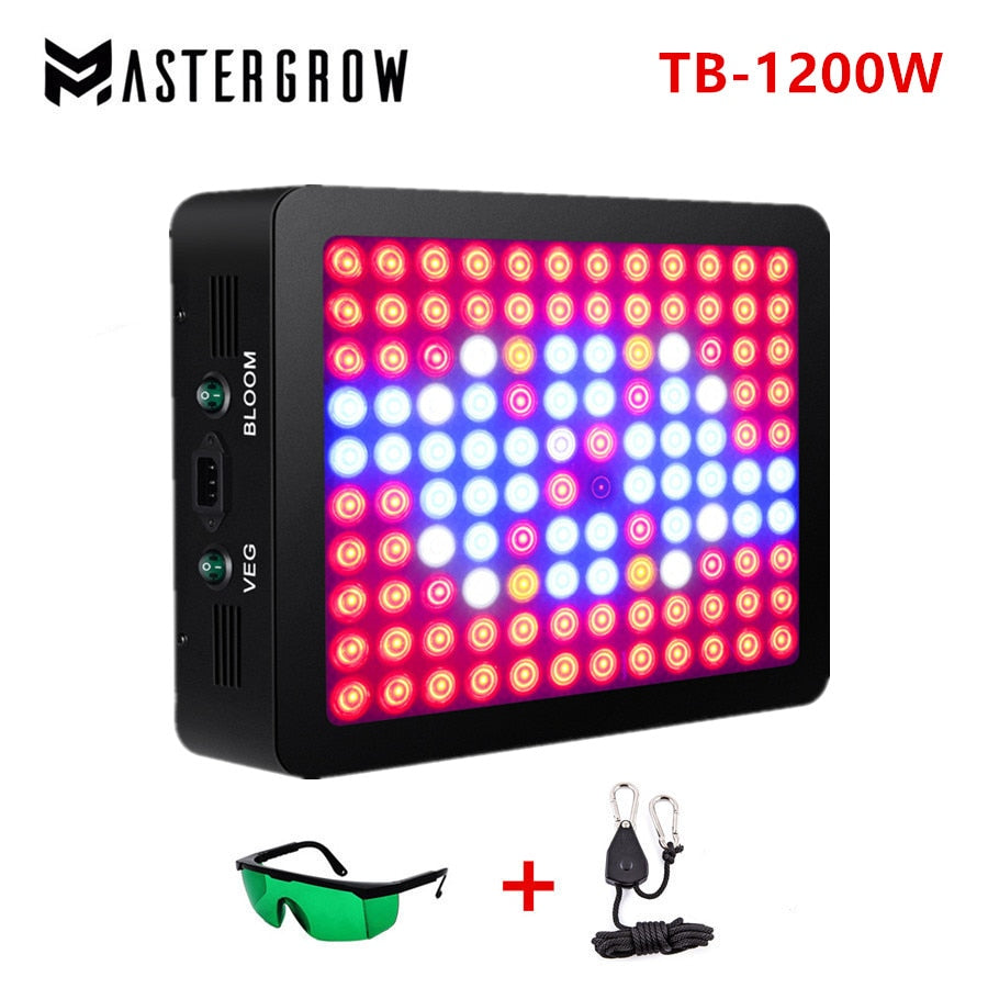 Double Switch 600W 900W 1200W Full Spectrum LED grow light with Veg/Bloom modes for Indoor Greenhouse grow tent plants grow led