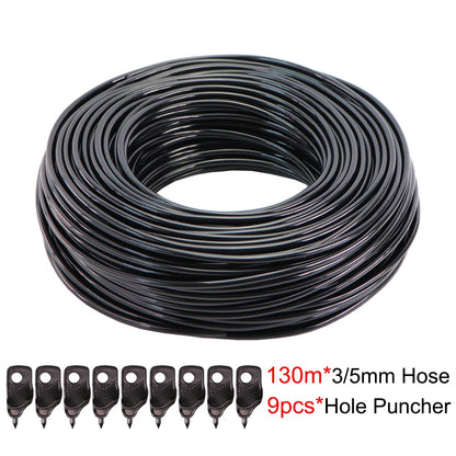 5-140m Garden Watering 3/5mm Hose Irrigation Pipe 1/8&#39;&#39; Tubing Greenhouse Bonsai Plant Flower Drip Arrow Dripper Sprinkler Tube